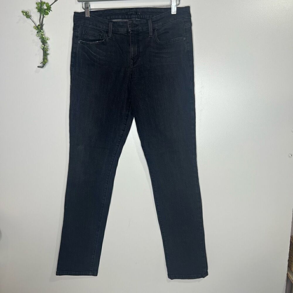 Level 99 Black Straight Leg Jeans Size 31